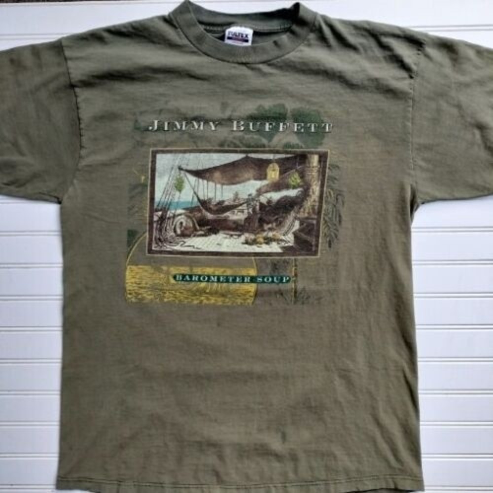 Vintage 1995 Jimmy Buffett Barometer Soup Tour T Shirt Gem